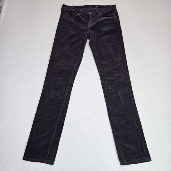 Adriano Goldschmied Stevie Jeans Size 28 Slim Straight Corduroy Chocolate Brown - Picture 2 of 16
